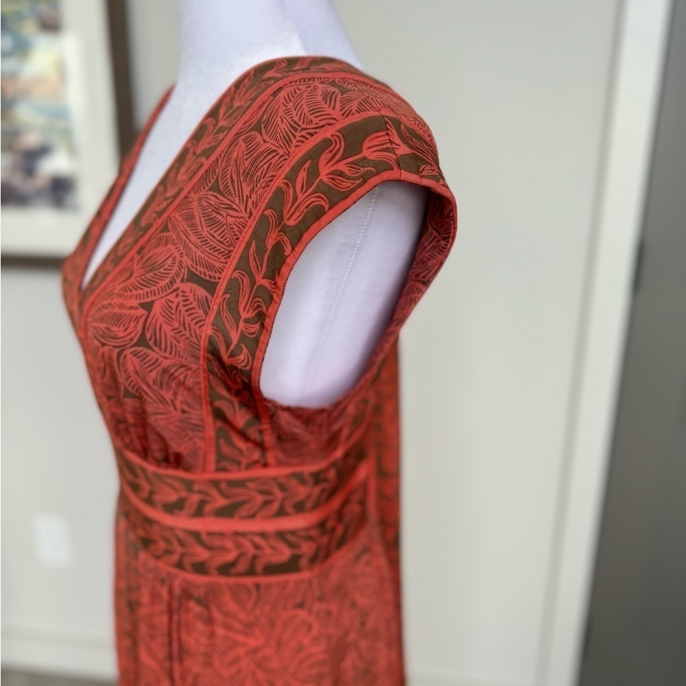Tracy Reese New York midi v-neck Dress Small S halter neck Grecian beach summer - Picture 5 of 11